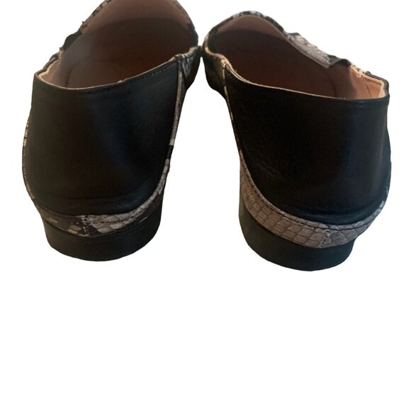 J. CREW CECILE CONVERTIBLE SNAKE EMBOSSED LEATHER SMOKING LOAFERS 6.5-NICE! - Picture 5 of 11